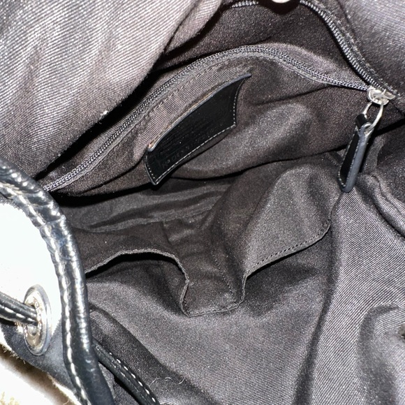 Coach Signature Black and Tan Backpack - Picture 9 of 12